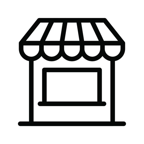 Shop Web Ikon Vektor Illusztráció — Stock Vector