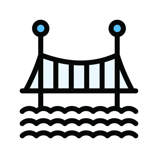 Brücke Symbol Vektor Illustration — Stockvektor