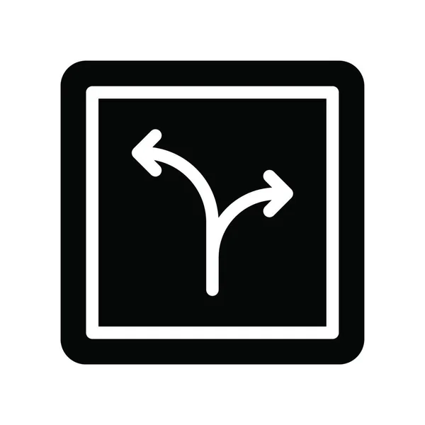 Road Sign Icon Vector Illustration — Stock Vector
