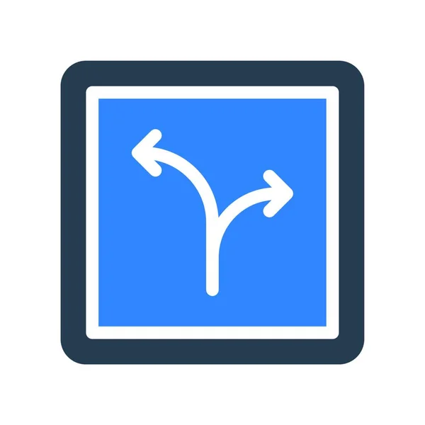 Ikona Silnice Vektorová Ilustrace — Stockový vektor