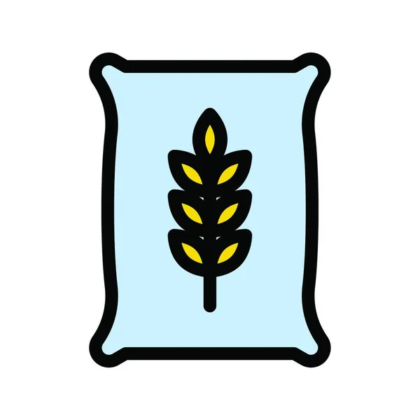 Пшеничний Мішок Веб Іконка Векторна Ілюстрація — стоковий вектор