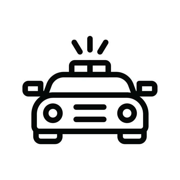 警察の車 単純なベクトル図 — ストックベクタ