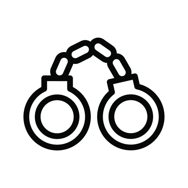 Handcuffs Icon Vector Illustration — Stock Vector