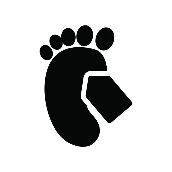 Footprint Ilustracja Wektora Internetowej Ikony — Wektor stockowy