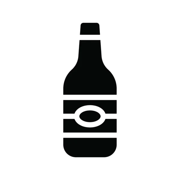 Botella Icono Web Vector Ilustración — Archivo Imágenes Vectoriales