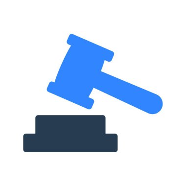 Justice web simgesi vektör illüstrasyonu