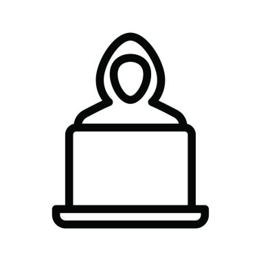 siber suç simgesi vektör illüstrasyonu