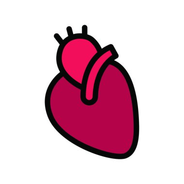 Kalp ikonu vektör illüstrasyonu
