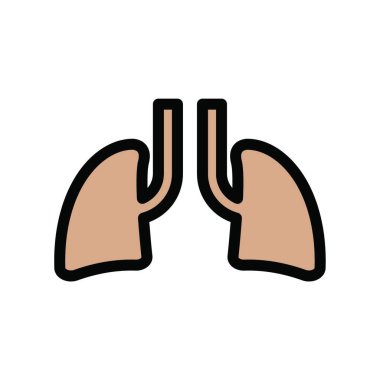 akciğerler web simgesi vektör illüstrasyonu