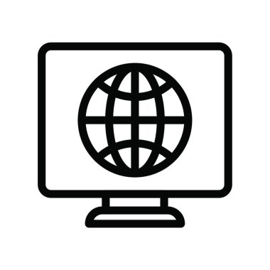 İnternet simgesi, vektör illüstrasyonu