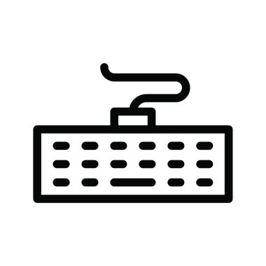 Klavye simgesi, web basit illüstrasyonu