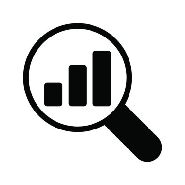 Büyüteç ağ simgesi vektör illüstrasyonu