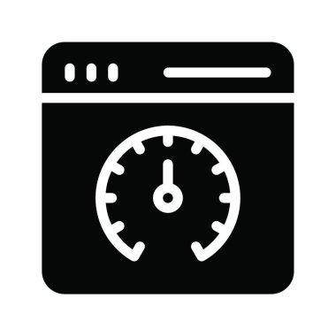 gauge web simgesi vektör illüstrasyonu 