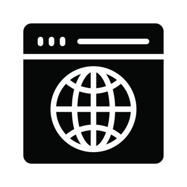 İnternet simgesi, vektör illüstrasyonu