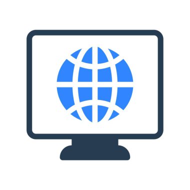 İnternet simgesi, vektör illüstrasyonu