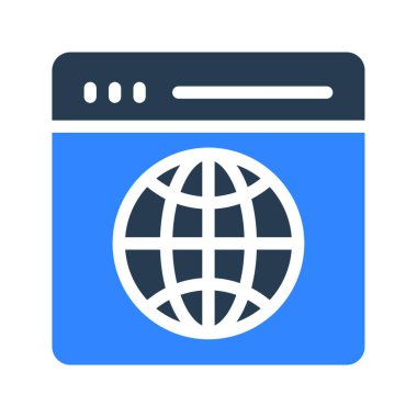 İnternet simgesi, vektör illüstrasyonu