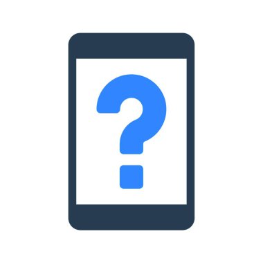 Soru işareti simgesi, web basit illüstrasyonu