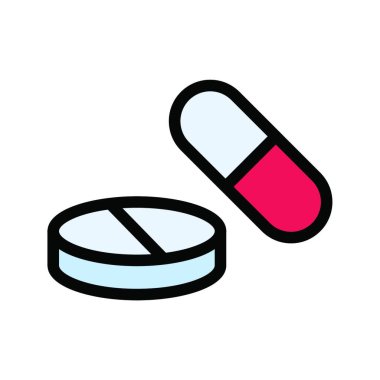 tabletler simgesi, web basit illüstrasyon