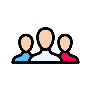 business team web simgesi vektör illüstrasyonu
