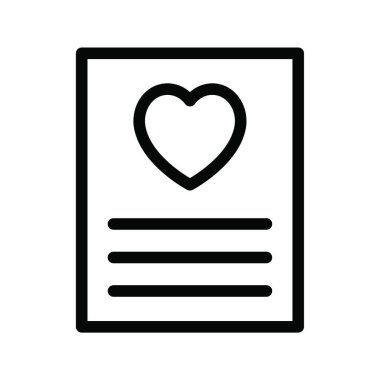 Sevgililer günü simgesi, vektör illüstrasyonu 