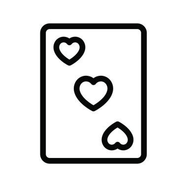 Kalp kartı, basit vektör illüstrasyonu