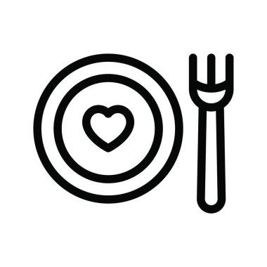 yiyecek simgesi, vektör illüstrasyonu 