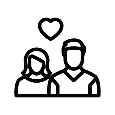 romantizm simgesi, vektör illüstrasyonu