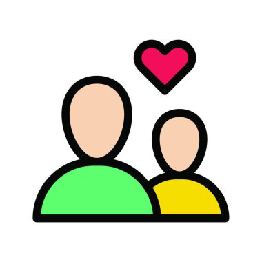 aşk web simgesi, vektör illüstrasyonu 