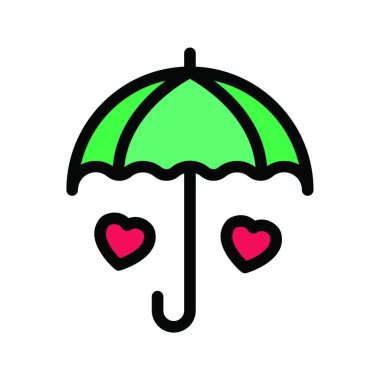 şemsiye ağ simgesi vektör illüstrasyonu 