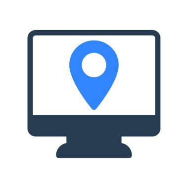 pin simgesi vektör illüstrasyonu  