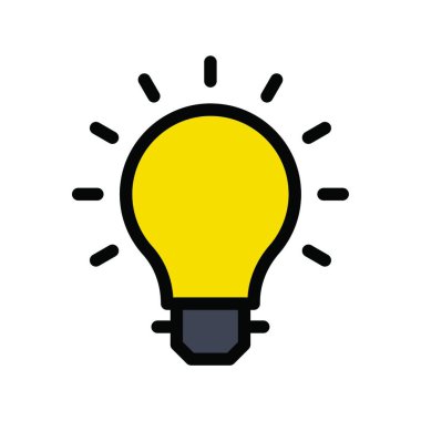 ampul web simge vektör çizim