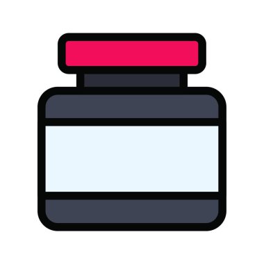 Kavanoz simgesi, vektör çizimi 