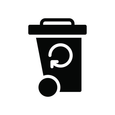 Geri dönüşüm kutusu web simgesi vektör resimlemesi