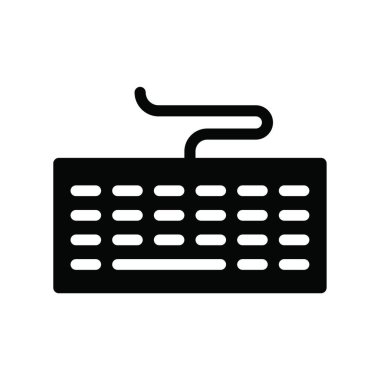 Klavye simgesi, web basit illüstrasyonu