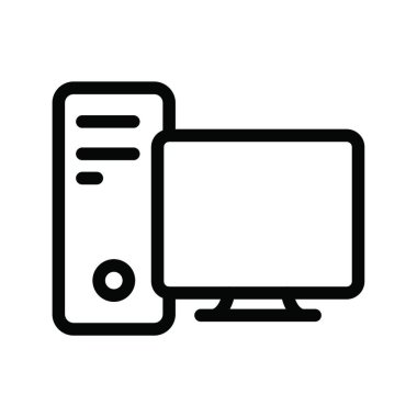 PC simgesi, vektör illüstrasyonu