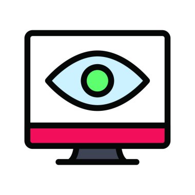 izleyici ikon vektör illüstrasyonu