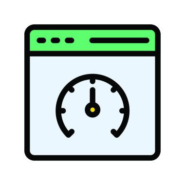 gauge web simgesi vektör illüstrasyonu 
