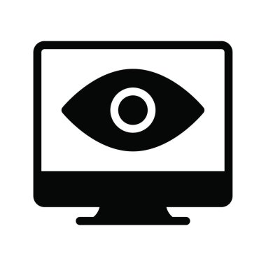 izleyici ikon vektör illüstrasyonu