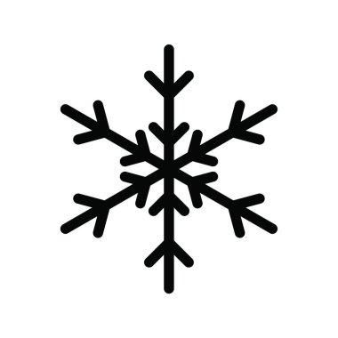 güzel Kar Tanesi simgesi, vektör illüstrasyonu    