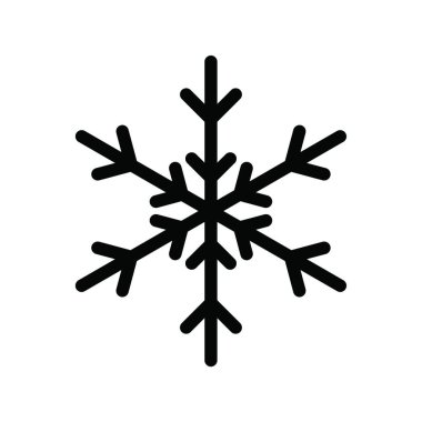 güzel Kar Tanesi simgesi, vektör illüstrasyonu    