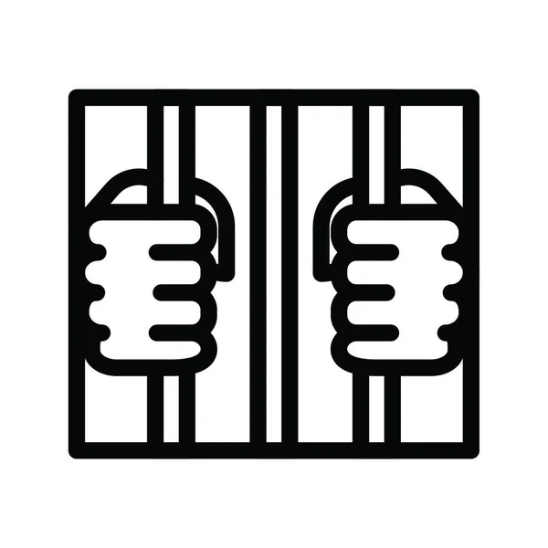 Gevangenis Pictogram Vectorillustratie — Stockvector