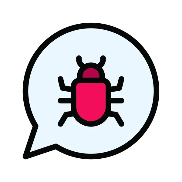 Illustrazione Vettoriale Icona Bug — Vettoriale Stock