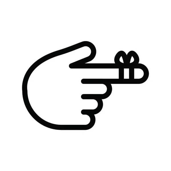Schnittfinger Einfache Vektorillustration — Stockvektor
