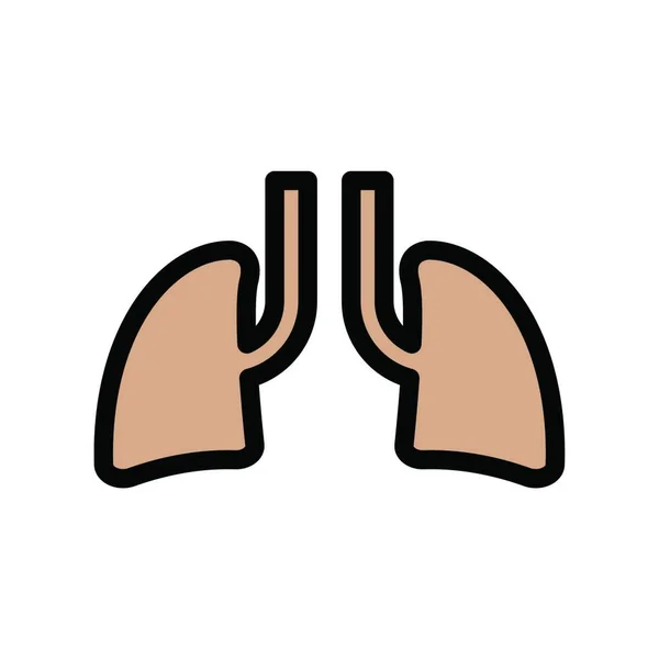 Lungs Web Icon Vector Illustration — Stock Vector