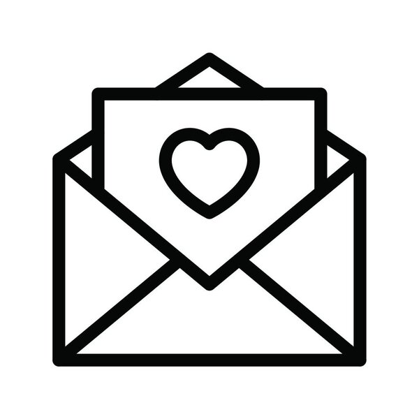 "любовное письмо ", простая векторная иллюстрация