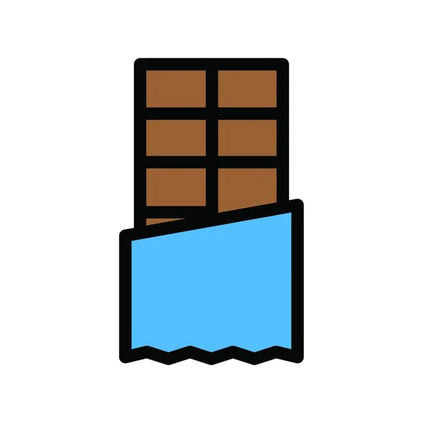 Chocolate Web Icon Vector Illustration — Stock Vector