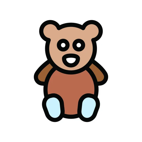 Ведмідь Веб Іконка Векторна Ілюстрація — стоковий вектор