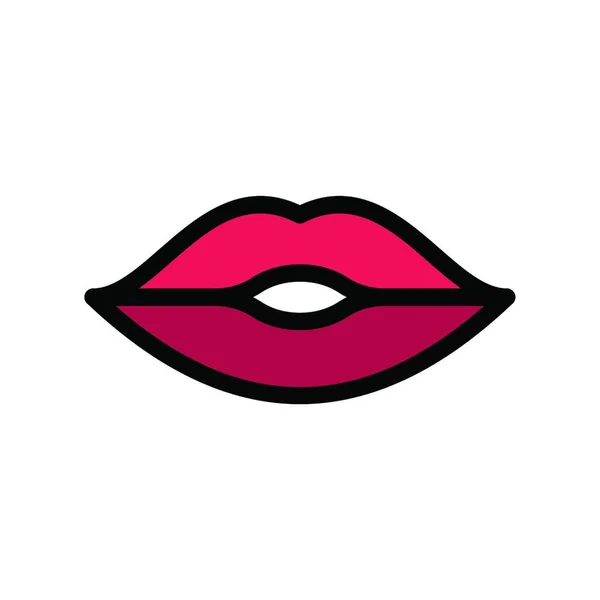 Kiss Web Icon Vector Illustration — Stock Vector