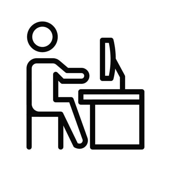 Icon Vektor Illustration Für Arbeitnehmer — Stockvektor