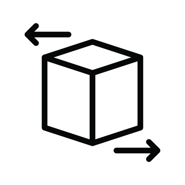 Ilustração Vetor Ícone Cubo — Vetor de Stock